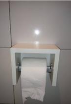Suporte Papel Higiênico Banheiro Lavabo - Branco Suspenso Decorativo
