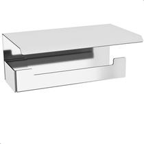 Suporte Papel Higiênico Com Adesivo Na Parede Inox ELG