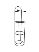 Suporte Papel Higiênico De Chão Em Ferro Cor Preto 4 Rolos