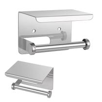 Suporte Papel Higienico Inox Banheiro Lavabo Parede Prateleira Apoio Celular Objeto Multiuso Resistente