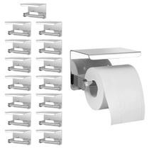 Suporte Papel Higienico Inox Kit 15 Uni Lavabo Banheiro Prateleira Porta Objeto Celular Apoio Suporte Parede Suporte Papel Higienico Inox Kit 15 Uni Lavabo Banheiro Prateleira Porta Objeto Celular Apoio Suporte Parede