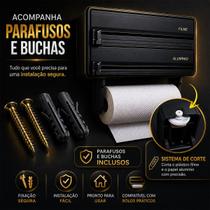 Suporte Papel Toalha Alumínio Filme PVC 3 Em 1 De Parede Com Buchas E Parafusos Suporte Papel Toalha Alumínio Filme PVC 3 Em 1 De Parede Com Buchas E Parafusos