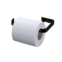 Suporte Papeleira Porta Papel Higiênico Aço Piatina Banheiro Preto Fosco Linha Black