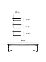 Suporte Para 02 Monitores Reliza Executive Preto Com Vidro Incolor