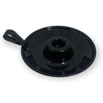 Suporte para 1 vela palito em alumínio preto 10 cm