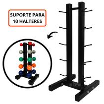 Suporte Para 10 Halteres Expositor De Chão Preto
