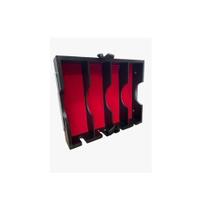 Suporte Para 4 Maquinas De Corta Cabelo Preto/Vermelho