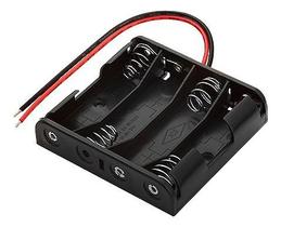 Suporte para 4 pilhas aa - paralelas preto (3537) Suporte para 4 pilhas aa - paralelas preto (3537)