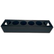 SUPORTE PARA 6 BISNAGAS ORIGINAIS FIFO 710 ml ACRÍLICO PRETO