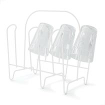 Suporte para 6 Copos Branco - Organização Elegante para Cozinhas e Salas Suporte para 6 Copos Branco - Organização Elegante para Cozinhas e Salas