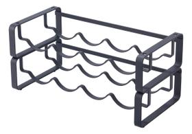 Suporte Para Adega 8 Garrafas Preto Metal - Delinia Preto Suporte Para Adega 8 Garrafas Preto Metal - Delinia Preto