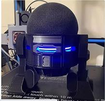 Suporte Para Alexa Echo Dot 4- R2D2 Preto Com Detalhes Cinzas
