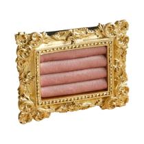 Suporte Para Anéis De Ouro, Bandeja De Camurça Para Brincos, Organizador De Veludo Com Design