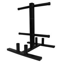 Suporte para Anilhas até 200Kg e 4 Barras Expositor Branco