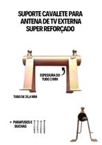 Suporte para antena de TV externa Cavalete super reforçado tubo de 25,4- Bicromatizado - Biagi