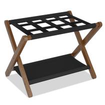 Suporte para Bagagem Dobrável Heybly HLR010WB1 Nogueira 68x46x52cm Suporte para Bagagem Dobrável Heybly HLR010WB1 Nogueira 68x46x52cm