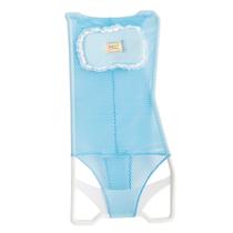 Suporte para banheira de bebê com design de rede com travesseiro acolchoado