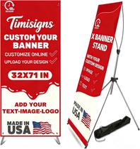 Suporte para banner X Timisigns 81 x 180 cm portátil com bolsa