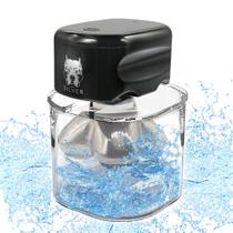 Suporte para Barbeador Pitbull - Design Caveira em Vidro Transparente