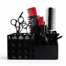Suporte para Barbearia Barbeiro Tesouras Escovas Máquina Cor:Preto Suporte para Barbearia Barbeiro Tesouras Escovas Máquina Cor:Preto