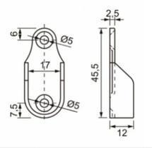 Suporte Para Barra Oblonga Cromado kit 10 Unidades Suporte Para Barra Oblonga Cromado kit 10 Unidades