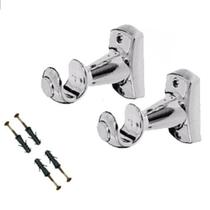 Suporte Para Bastão De Cortina Fino Cromado 19mm - Alumang Suporte Para Bastão De Cortina Fino Cromado 19mm - Alumang