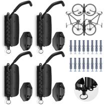 Suporte para bicicletas Tottist Heavy Duty 33 kg, 150, giratório, pacote com 4 unidades, preto Suporte para bicicletas Tottist Heavy Duty 33 kg, 150, giratório, pacote com 4 unidades, preto