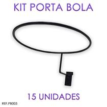 Suporte para Bola Preto Para Painel Canaletado - 15 Unidades