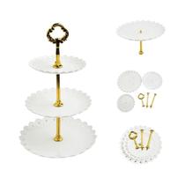 Suporte Para Bolo De 3 Camadas Em Forma De Coração, Prato De Sobremesa, Bandeja De Frutas Para