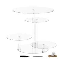 Suporte Para Bolos De Acrílico De Grande Capacidade Com 4 Camadas, Bandeja Para Doces E Cupcakes, Suporte Para Bolos De Acrílico De Grande Capacidade Com 4 Camadas, Bandeja Para Doces E Cupcakes,