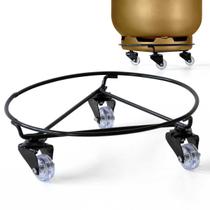 Suporte para Botijão de Gás e Vaso com Rodas Giratórias - Transforme Seu Espaço com Praticidade