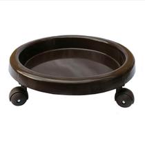 Suporte para botijão de gás e vasos de plantas com rodas - Easy Roller - MARROM