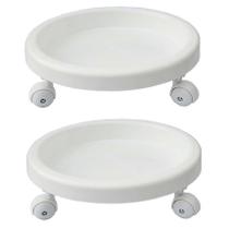 Suporte para botijão de gás ou vaso de plantas (kit com 2) com rodas - Easy roller BRANCO