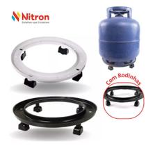 Suporte Para Botijão de Gás Universal Com Rodinhas Resistente Nitron Suporte Para Botijão de Gás Universal Com Rodinhas Resistente Nitron