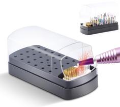 Suporte para brocas de unhas Moosec 2 em 1 com limpador de 30 furos
