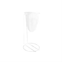 Suporte Para Café Com Coador Aramado Pequeno Branco 16 CM