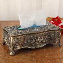 Suporte para caixa de lenços STOBAZA Vintage European Luxurious Zinc Al Suporte para caixa de lenços STOBAZA Vintage European Luxurious Zinc Al