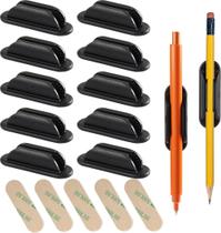 Suporte para caneta 10 unidades Tiizze de silicone com adesivo para lápis Suporte para caneta 10 unidades Tiizze de silicone com adesivo para lápis