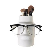 Suporte Para Canetas Estátua Moai Organizador De Mesa Multifuncional Para Óculos Decoração Para Casa