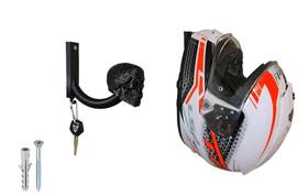 Suporte para Capacete de Moto de Parede - Modelo Caveira