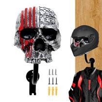 Suporte para capacete Tooyuart Red Skull com 2 ganchos