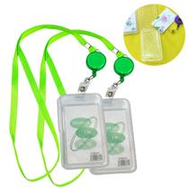 Suporte Para Cartão Ajustável 2 Unidades Com Cordão Removível Suporte Para Cartão Ajustável 2 Unidades Com Cordão Removível