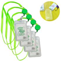 Suporte Para Cartão Ajustável 4 Unidades Com Cordão Removível