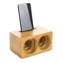 Suporte Para Celular Amplificador De Som Natural De Madeira