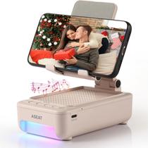 Suporte para celular com alto-falante Bluetooth e luz LED ASEAT Suporte para celular com alto-falante Bluetooth e luz LED ASEAT