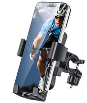 Suporte para celular de bicicleta amzluv 4,5-6,8" anti-vibração preto