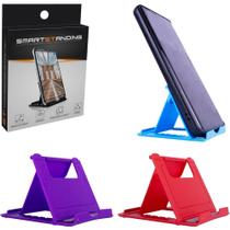 Suporte para celular de mesa de plastico dobravel colors 8x7x6cm na caixa - MILENIO BRASIL
