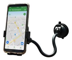 Suporte para Celular e GPS Tomate MTG-258 - Haste Longa e Fixação Automática