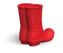 Suporte para Celular Fred REBOOT - Botas de Chuva de Silicone Vermelhas