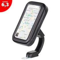 Suporte para celular Motos 6.3 polegadas - Exbom Protetor em PVC facilidade em touch da tela